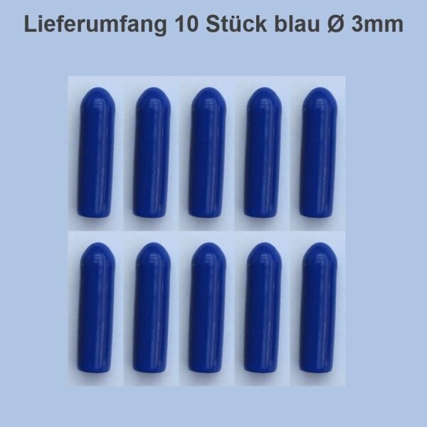 Miniatur Kippschalter Kappen Schalterkappen Abdeckkappen farbig Schutz Modellbau 3mm blau 10 Stück