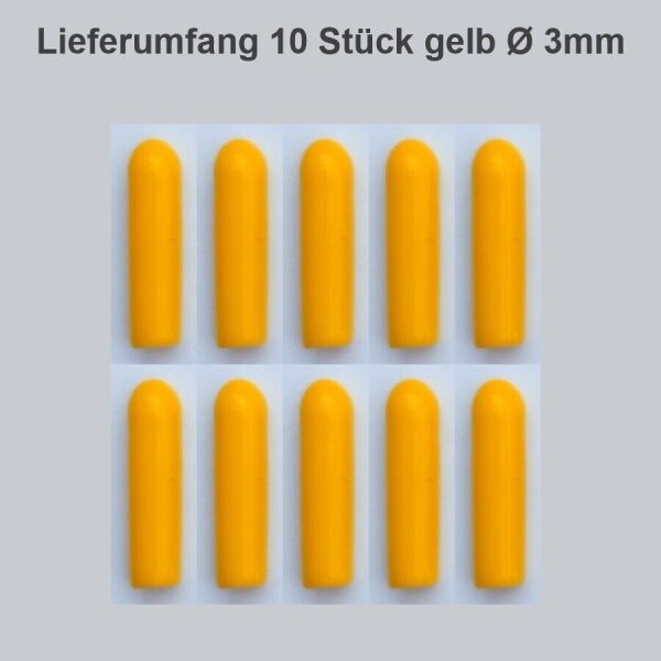 Miniatur Kippschalter Kappen Schalterkappen Abdeckkappen farbig Schutz Modellbau 3mm gelb 10 Stück