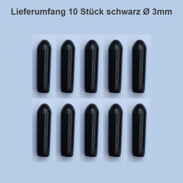 Miniatur Kippschalter Kappen Schalterkappen Abdeckkappen farbig Schutz Modellbau 3mm schwarz 10 Stück