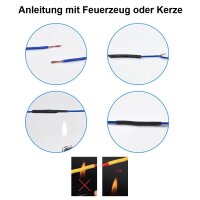 Schrumpfschlauch 2,4 / 1,2 mm 2:1 Set 8 Farben je 1 Meter ideal für Kabel LED