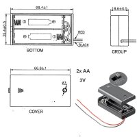 Batteriehalter 2x 3x 4x AA Mignon 3x AAA Micro mit...