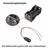 9 Volt Batterieclip Block Batterie Clip Anschluss Kabel für 9V Blöcke Stecker