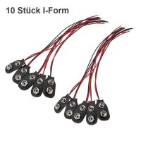 9 Volt Batterieclip Block Batterie Clip Anschluss Kabel...