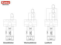 Blinker Wechselblinker Lauflicht 3-6V DC für LED Kirmes Bausatz M079N Kemo S1053