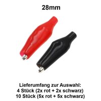 Krokodilklemmen Prüfklemme Krokoklemme 4mm Bananenstecker isoliert für Prüfkabel