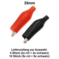 Krokodilklemmen Prüfklemme Krokoklemme 4mm Bananenstecker isoliert für Prüfkabel