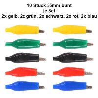 Krokodilklemmen Prüfklemme Krokoklemme 4mm Bananenstecker isoliert für Prüfkabel