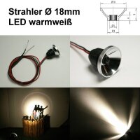 Flutlichtstrahler Scheinwerfer Flutlicht H0 RC LED Beleuchtung 6 9 12 14 16 19V