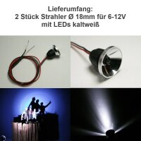 Flutlichtstrahler Scheinwerfer Flutlicht H0 RC LED...