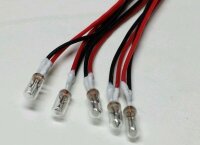 Mini Glühlämpchen 3mm Glühbirne Glühlampe 14-16V mit Kabel oder Draht Modellbahn