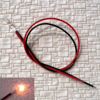 Mini Glühlämpchen 3mm Glühbirne Glühlampe 14-16V mit Kabel oder Draht Modellbahn