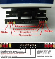 Rückleuchtenträger H0 LKW 1:87 Car System LED...