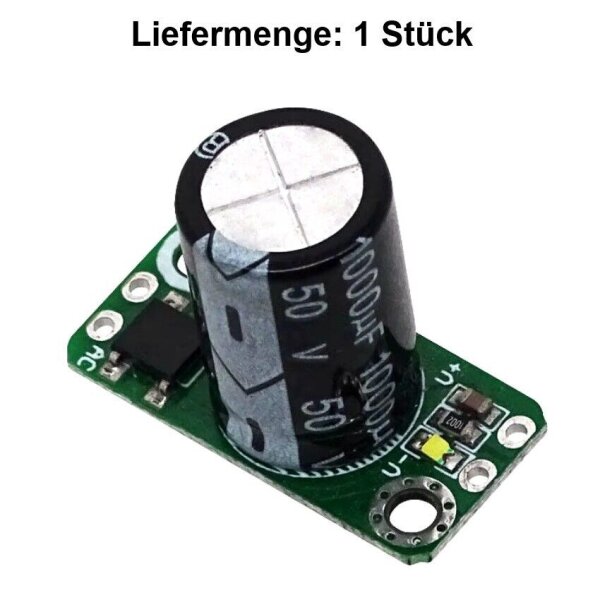 Gleichrichter Spannungswandler AC/DC max. 22V AC 1A mit Elko Kondensator 1000µF 1 Stück