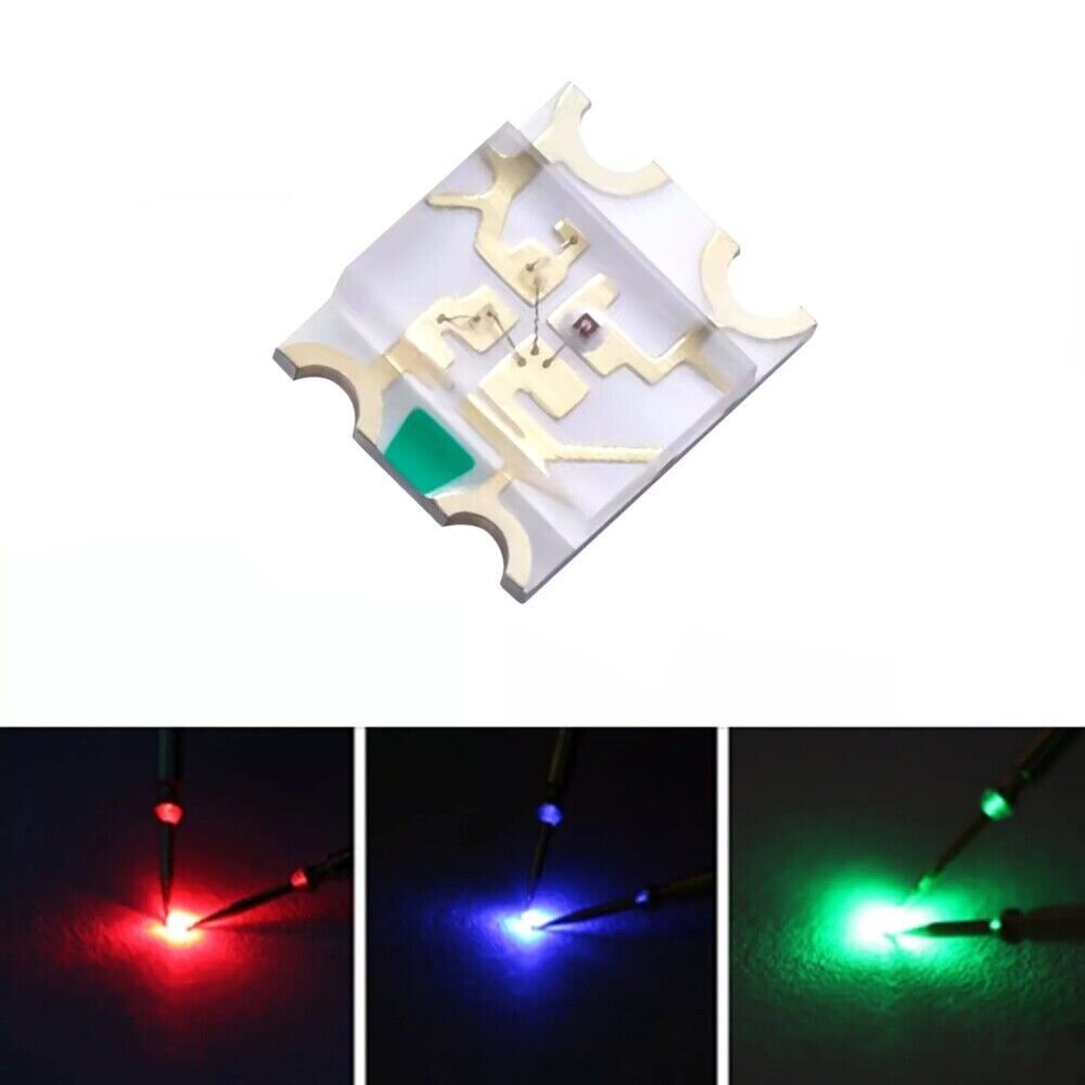 SMD LED 3227 RGB rot grün blau gemeinsame Anode Plus LEDs 10 Stück W3 ...
