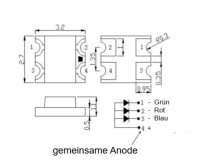 SMD LED 1206 1209 3227 RGB rot grün blau gemeinsame...