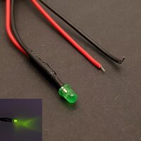 LED 3mm 9V 12V 14V 16V 19V Kabel Widerstand fertig angelötet verkabelt 10 Stück