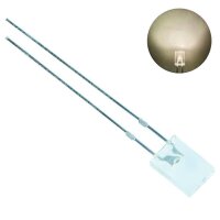 LED 2x5mm rechteckig warmweiß kalt weiß flach klar 2x5x7mm LEDs 10 20 50 100 Stk