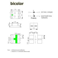 Duo bicolor LED 0606 und tricolor RGB RGY Multicolor einzeln steuerbar SMD LEDs