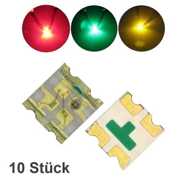 Duo bicolor LED 0606 und tricolor RGB RGY Multicolor einzeln steuerbar SMD LEDs Rot / Grün / Gelb
