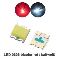 Duo LEDs 0606 bicolor Lichtwechsel Lok Triebwagen analog digital H0 TT N SMD LED