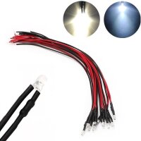 LED 3mm warmweiß kalt weiß 12V 14 16 19V mit...