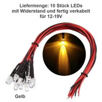LED 5mm 12V 14V 16V 19V Kabel Widerstand fertig...