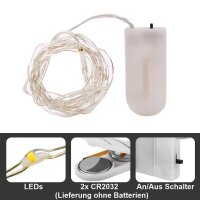 Draht Lichterkette Weihnachten Batterie Deko Party Mini Micro 10 20 30 50 LED