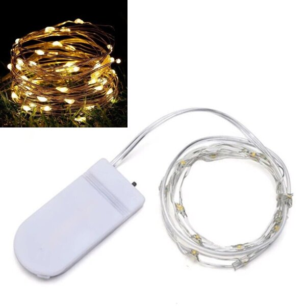 Draht Lichterkette Weihnachten Batterie Deko Party Mini Micro 10 20 30 50 LED Warmweiß 2 m