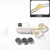 Draht Lichterkette Weihnachten Batterie Deko Party Mini Micro 10 20 30 LED