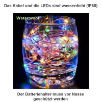 Draht Lichterkette Weihnachten Batterie Deko Party Mini Micro 10 20 30 LED