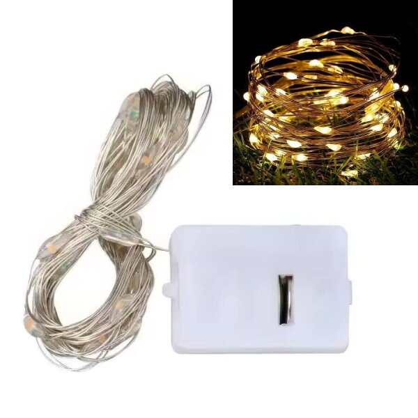 Draht Lichterkette Weihnachten Batterie Deko Party Mini Micro 10 20 30 LED Warmweiß 1 m