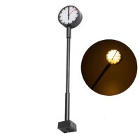 H0 Bahnhofsuhr Uhr mit LED Beleuchtung Höhe 6cm beleuchtet für Bahnhof S436