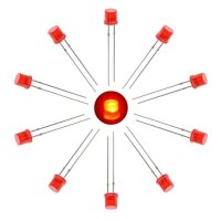 LED 5mm Zylinder Flachkopf LEDs zylindrisch flach Flat...