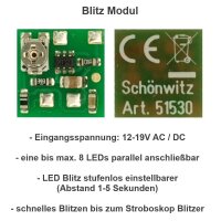 LED Blitzer Stroboskop Fotoblitz Radarfalle Frontblitzer...