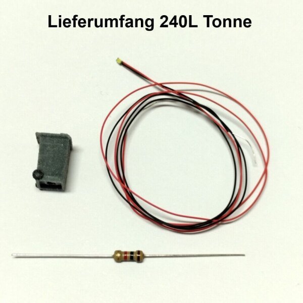 Radarfalle Blitzertonne Blitzer in Mülltonne mit LED Bausatz H0 Modellbahn 240L Tonne