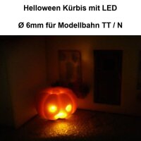 Halloween Kürbis LED Beleuchtung H0 TT N beleuchtet Modellbahn Modelleisenbahn