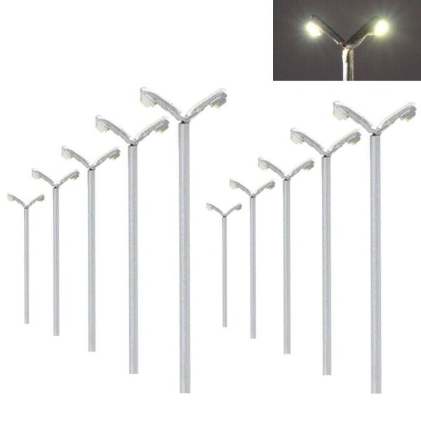 LED Straßenlampen N Z Laternen Leuchten 2-flammig 2 - 3,5cm 10-19V 10 Stück W324