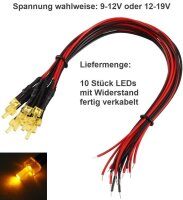 LED 2mm Tower 9V 12V 14V 16V 19V Kabel Widerstand...