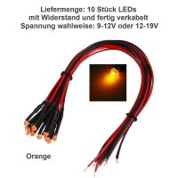 LED 1,8mm 9V 12V 14V 16V 19V Kabel Widerstand...