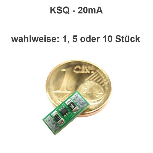 Konstantstromquelle LED Treiber 2 5 10 15 20 30 mA 11 LEDs 4-24V DC Mini KSQ1 5 Stück 20mA