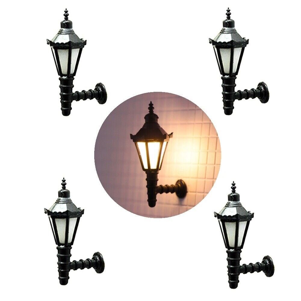 10 Stück Spur Z Modellbau Lampen - Kaltweiße Peitschenlampen 1:200