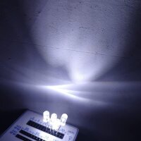 LED 5mm kalt weiß klar 20000mcd LEDs Diode Rund 10 50 100 Stück zur Auswahl W322