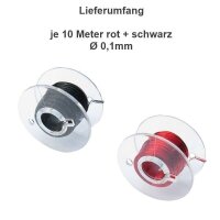 Kupferlackdraht Lackdraht rot schwarz 0,1mm CU Draht auf...