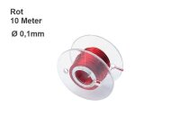 Kupferlackdraht Lackdraht rot schwarz 0,1mm CU Draht auf Spule je 10m Set S887
