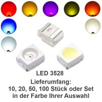 LED 3528 5050 SMD PLCC-2 PLCC-6 LEDs 10 20 50 100 Stück Set und 9 Farben AUSWAHL