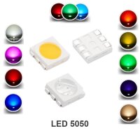 LED 3528 5050 SMD PLCC-2 PLCC-6 LEDs 10 20 50 100 Stück Set und 9 Farben AUSWAHL
