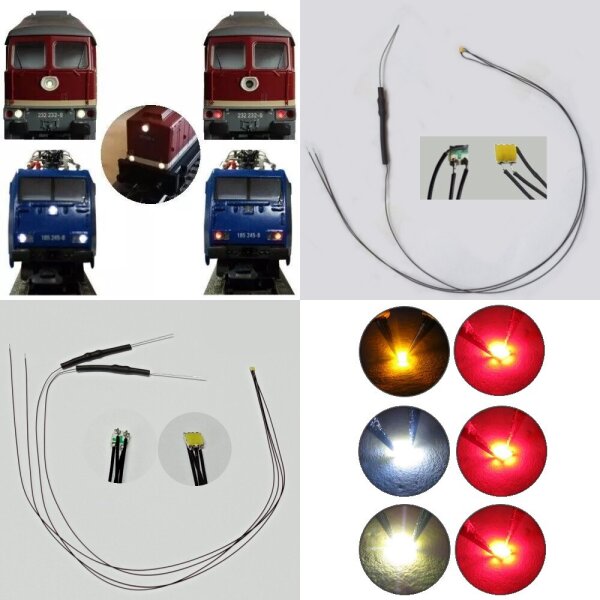 Umbauset Duo LED 0605 SMD mit Kabel Lichtwechsel Loks Triebwagen digital analog