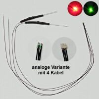 Duo LED 0605 SMD rot / grün mit Kabel Stellpult Rückmeldung Weichen Signale
