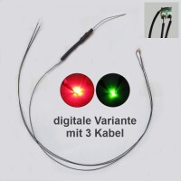 Duo LED 0605 SMD rot / grün mit Kabel Stellpult Rückmeldung Weichen Signale