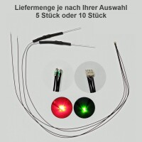 Duo LED 0605 SMD rot / grün mit Kabel Stellpult Rückmeldung Weichen Signale